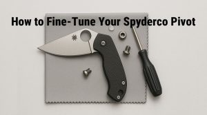 Adjusting a Spyderco knife pivot screw with a Torx driver