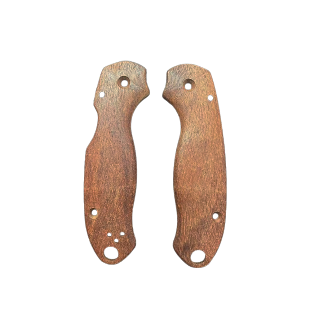 Spyderco C223 Knife Handle Scale Burmese Rosewood Para Military 3 PM3 Aftermarket (2)